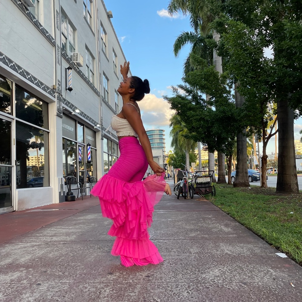 Tiered tulle pants